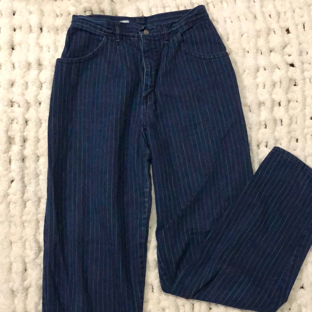 Stripped vintage jeans